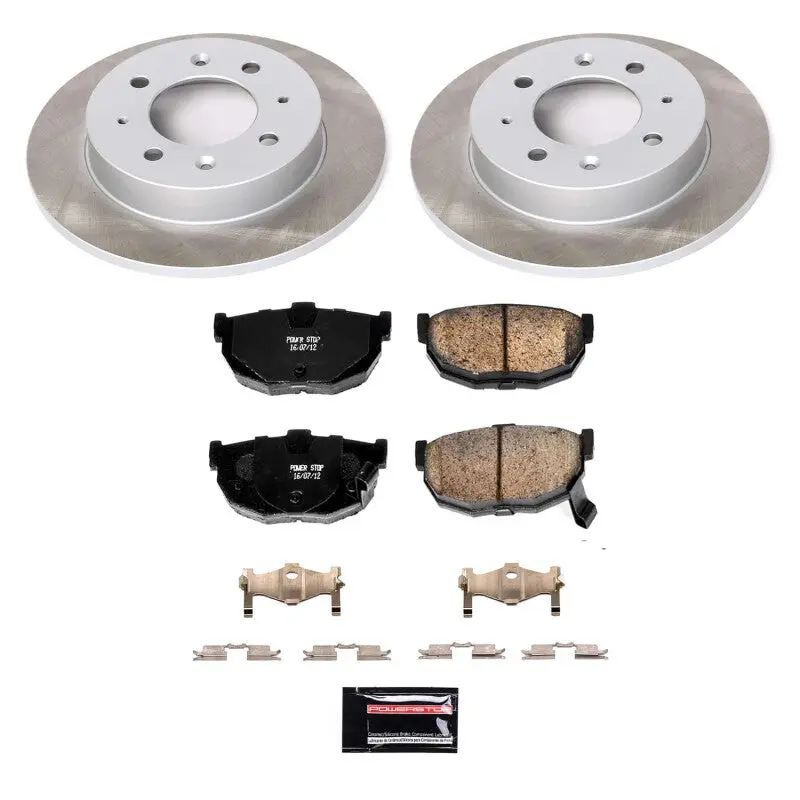 Power Stop 05-09 Kia Spectra5 Rear Semi-Coated Rotor Kit 1