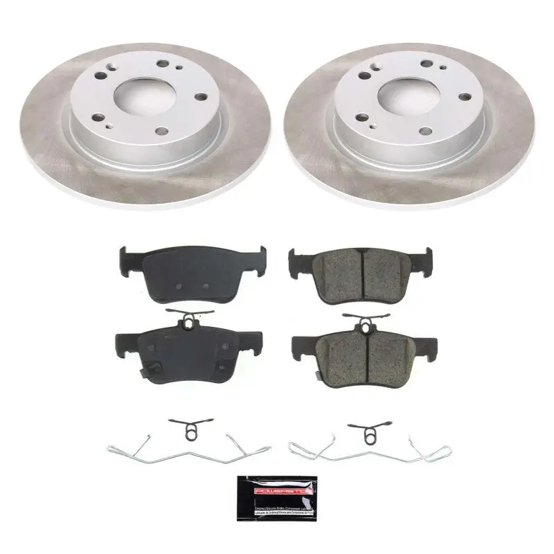 Power Stop 19-22 Honda Insight Rear Semi-Coated Rotor Kit 1