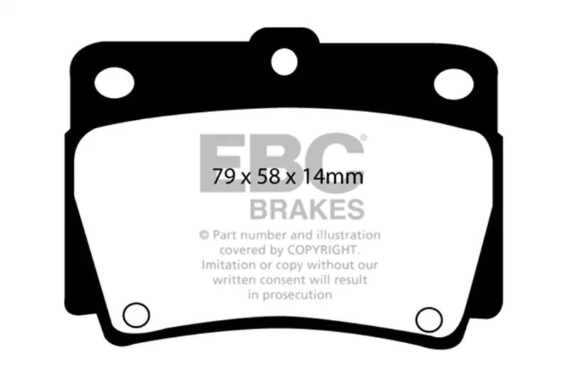 Ebc 97-00 Mitsubishi Montero Sport 2.4 Ultimax2 Rear Brake Pads 1