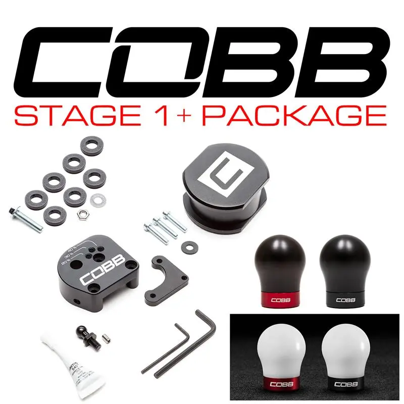 Cobb 13-18 Ford Focus St / 16-18 Focus Rs Stage 1+ Drivetrain Package (White W/Blk Shift Knob) 1