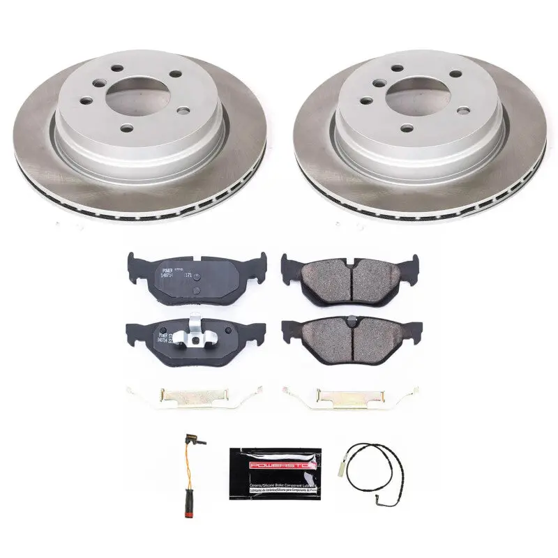 Power Stop 2006 Bmw 325Xi Rear Semi-Coated Rotor Kit 1