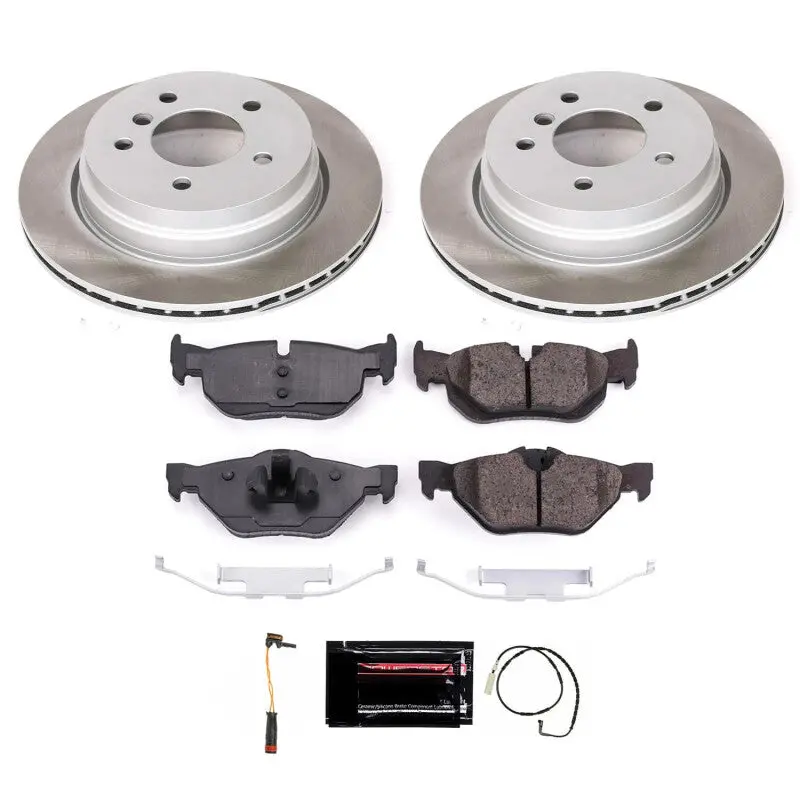 Power Stop 07-08 Bmw 328Xi Rear Semi-Coated Rotor Kit 1