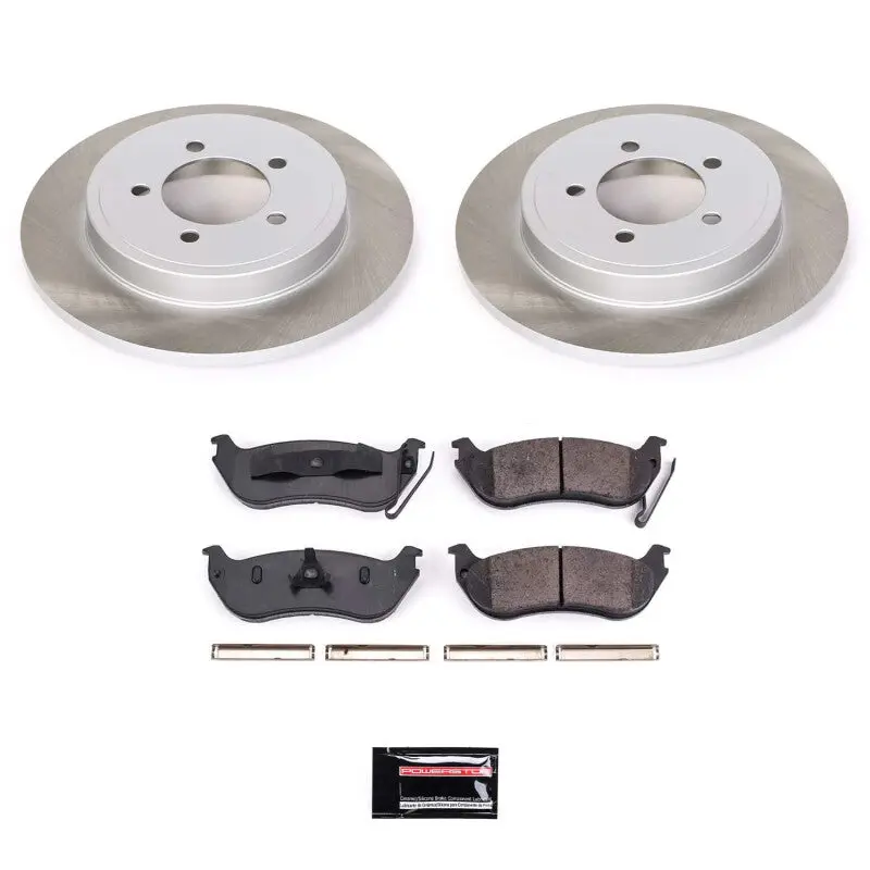 Power Stop 07-10 Mercury Mountaineer Rear Semi-Coated Rotor Kit 1