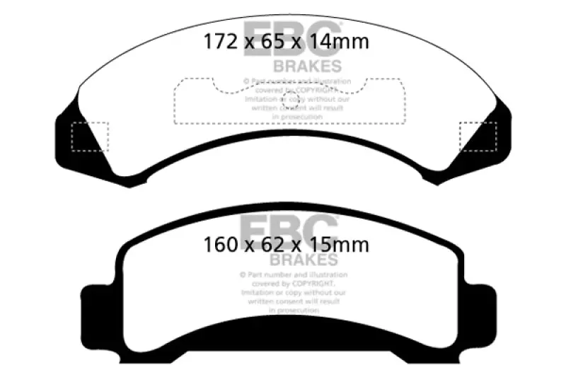 Ebc 87-88 Ford Aerostar 2.3 Ultimax2 Front Brake Pads 1