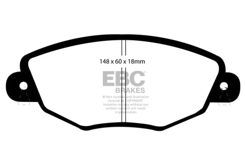 Ebc 01-04 Jaguar X-Type 2.5 Ultimax2 Front Brake Pads 1
