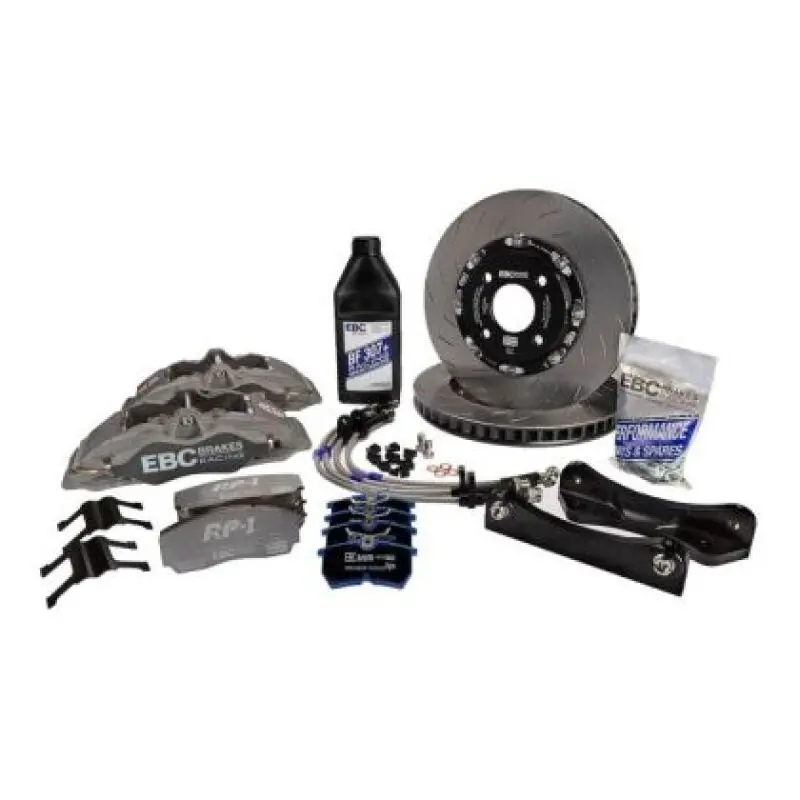Ebc Racing 03-09 Nissan 350Z 3.5L Anodized Apollo-6 Calipers 355Mm Rotors Front Big Brake Kit 1