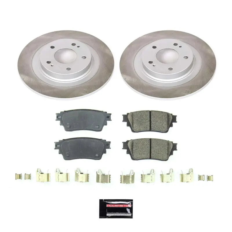 Power Stop 18-20 Mitsubishi Outlander Phev Rear Semi-Coated Rotor Kit 1