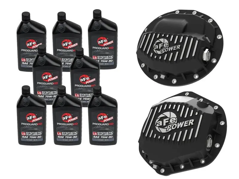 Afe Power Front/Rear Diff Cover Kit W/ Oil 13-18 Dodge L6 Trucks (Aam 9.25-12 & Aam 11.5/12-14) 1
