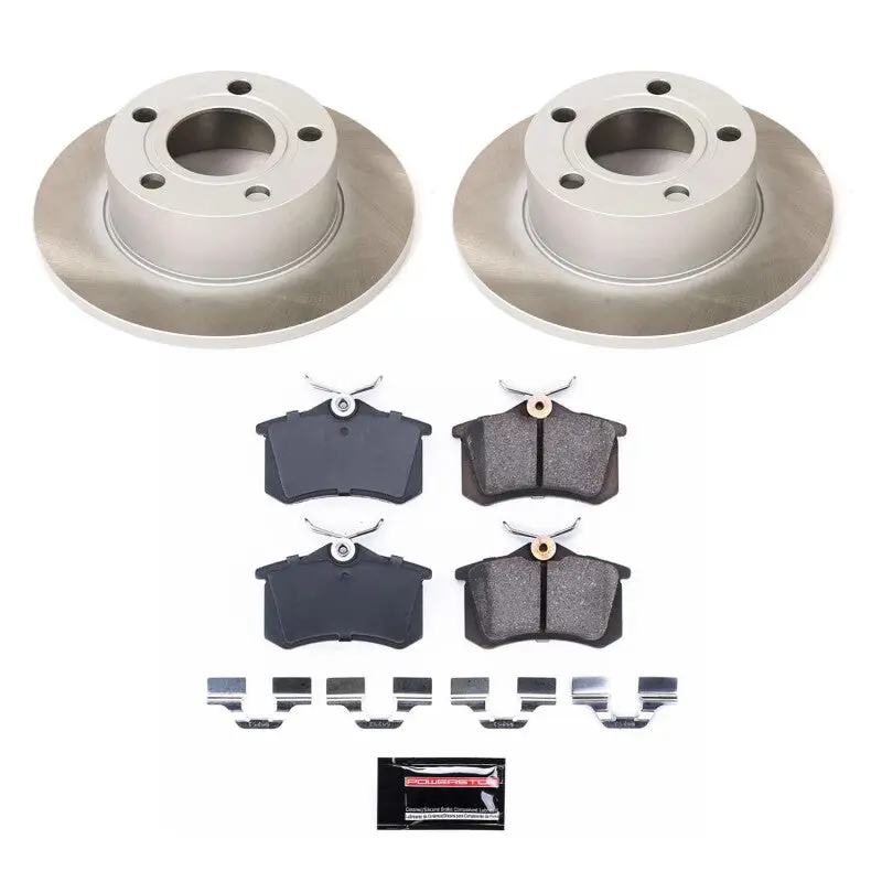 Power Stop 98-05 Volkswagen Passat Rear Semi-Coated Rotor Kit 1