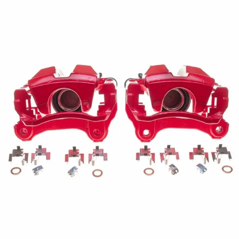 Power Stop 13-18 Lexus Gs350 Rear Red Calipers W/Brackets - Pair 1
