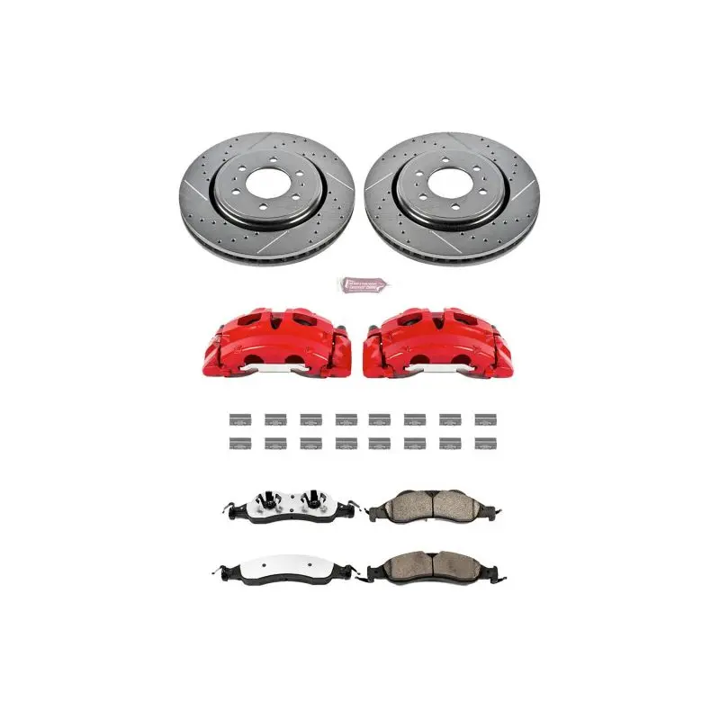 Power Stop 07-09 Lincoln Navigator Front Z36 Truck & Tow Kit W/Cals 1