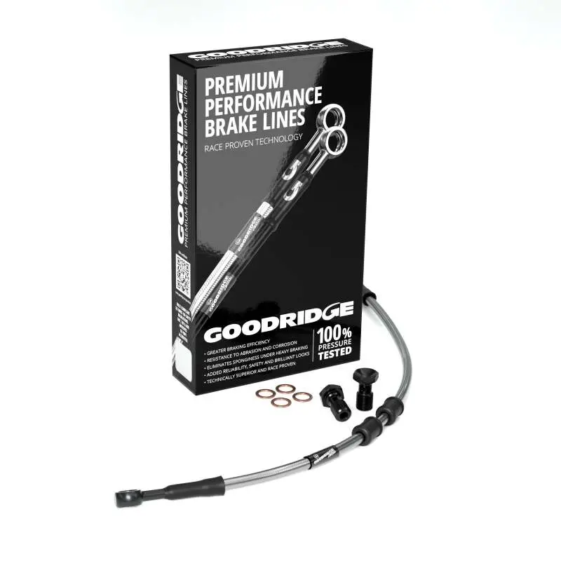 Goodridge 18-22 Hd Fltrxse (W/Abs) -4In Clear Brake Line Kit W/Stainless Steel Fittings 1