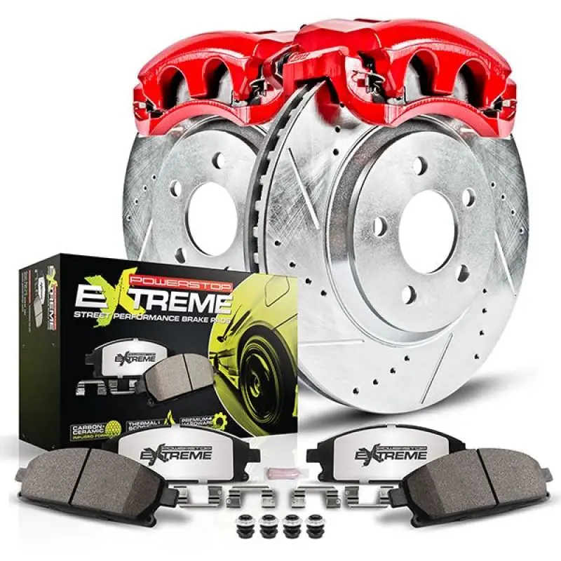 Power Stop 03-04 Infiniti G35 Rear Z26 Street Warrior Brake Kit W/Calipers 1