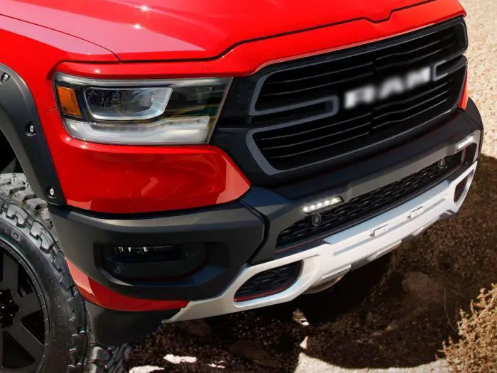 Dodge Ram 1500 Dt 2019+ Air Design Front Bumper Guard Off-Road - Silver / Satin Black 1
