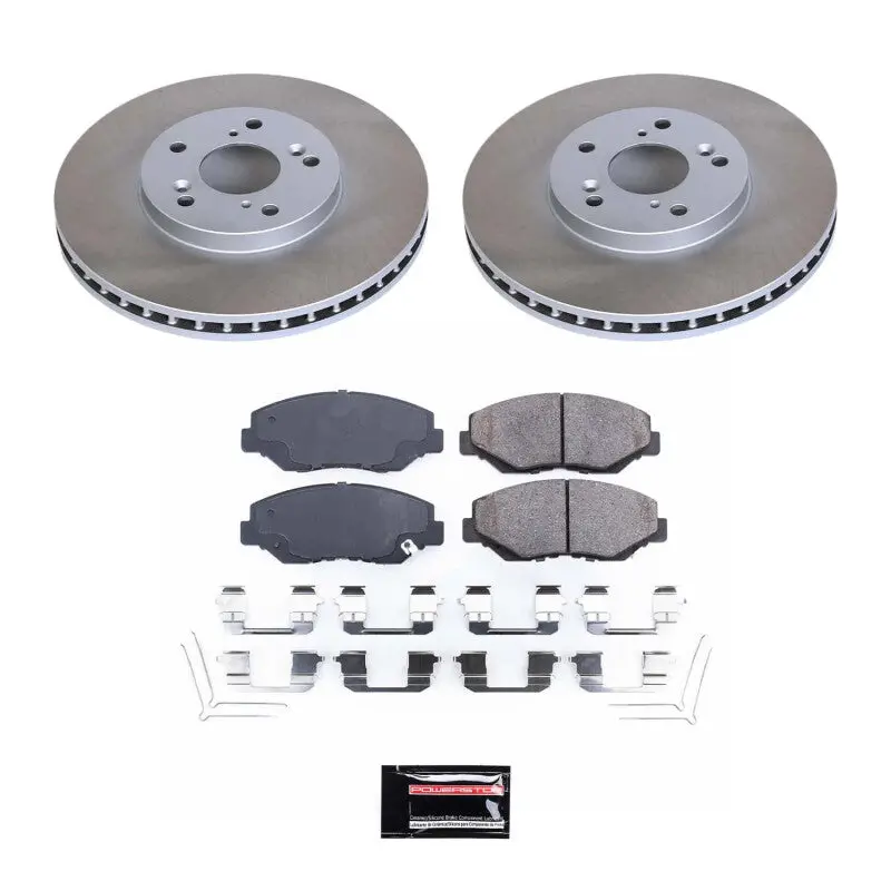 Power Stop 03-08 Honda Pilot Front Semi-Coated Rotor Kit 1