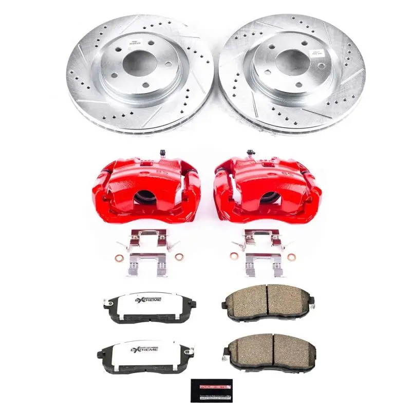 Power Stop 2019 Nissan Sentra Front Z26 Street Warrior Brake Kit W/Calipers 1