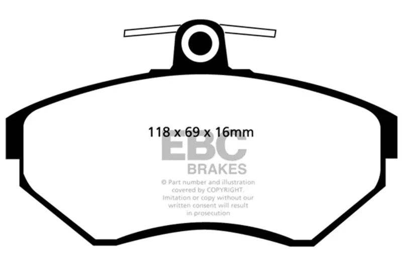 Ebc 97-02 Volkswagen Cabriolet 2.0 Ultimax2 Front Brake Pads 1