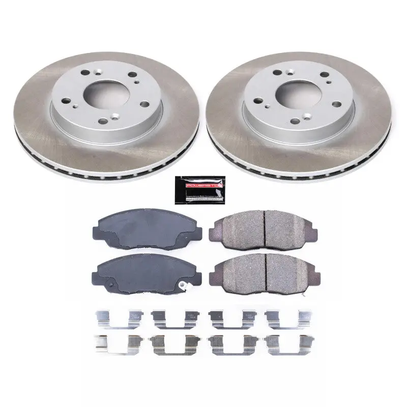 Power Stop 06-11 Honda Civic Front Semi-Coated Rotor Kit 1