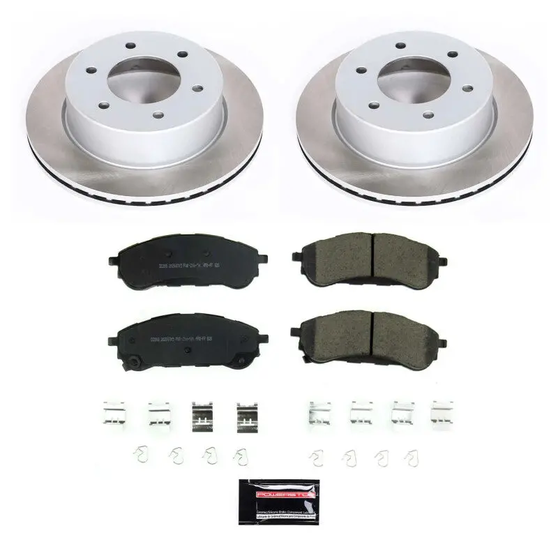 Power Stop 19-22 Ford Ranger Rear Semi-Coated Rotor Kit 1