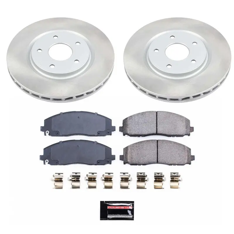 Power Stop 12-14 Volkswagen Routan Front Semi-Coated Rotor Kit 1