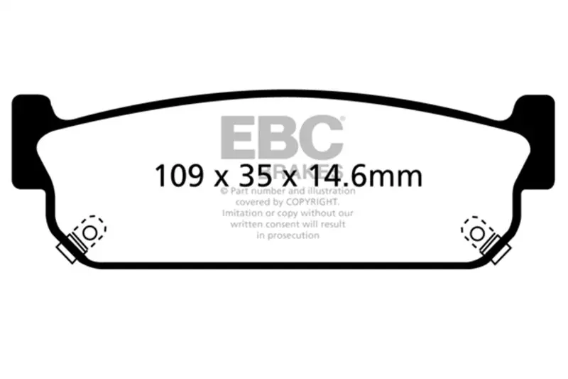 Ebc 93-97 Infiniti J30 3.0 Ultimax2 Rear Brake Pads 1