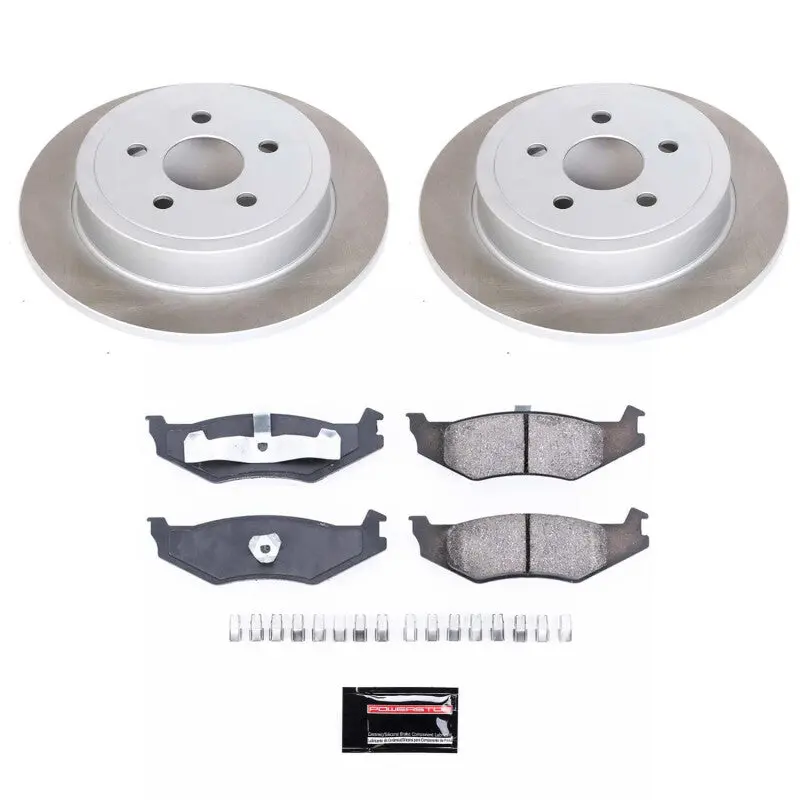 Power Stop 95-01 Plymouth Neon Rear Semi-Coated Rotor Kit 1