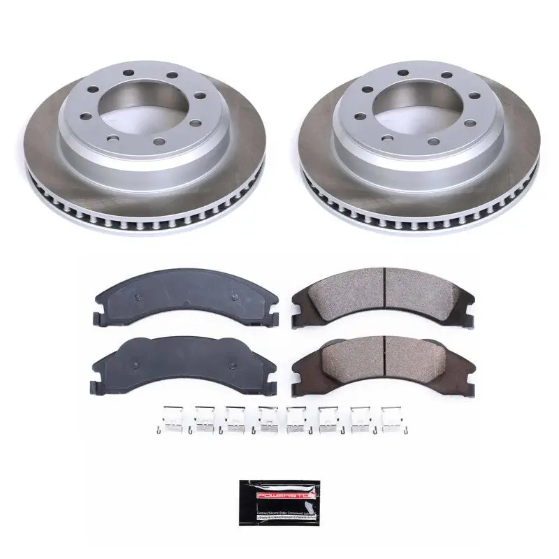 Power Stop 17-18 Ford E-450 Super Duty Rear Semi-Coated Rotor Kit 1