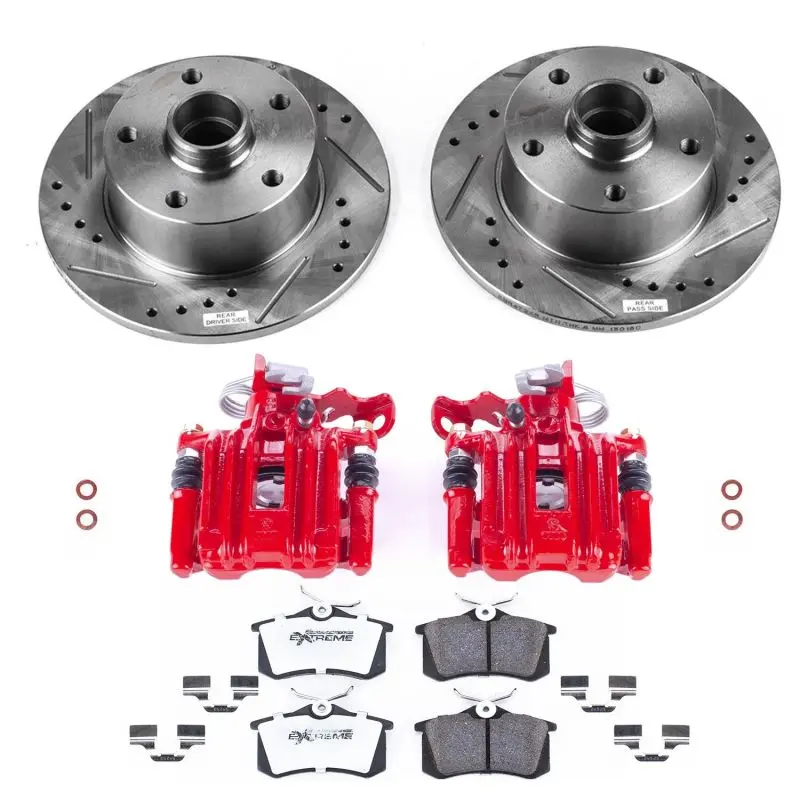 Power Stop 98-01 Audi A4 Rear Z26 Street Warrior Brake Kit W/Calipers 1