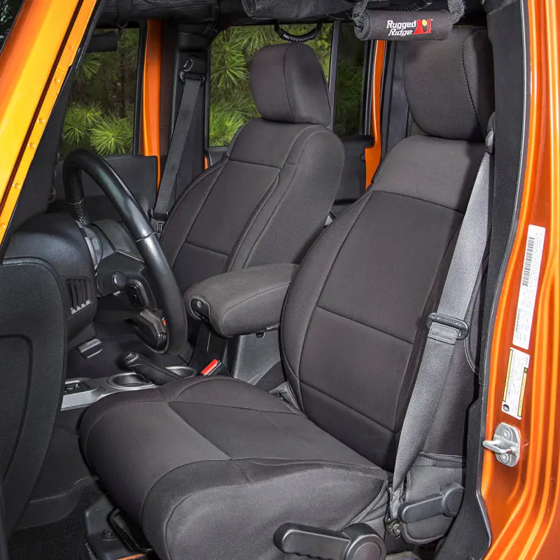 Rugged Ridge Seat Cover Kit Black 07-10 Jeep Wrangler Jk 4Dr 1