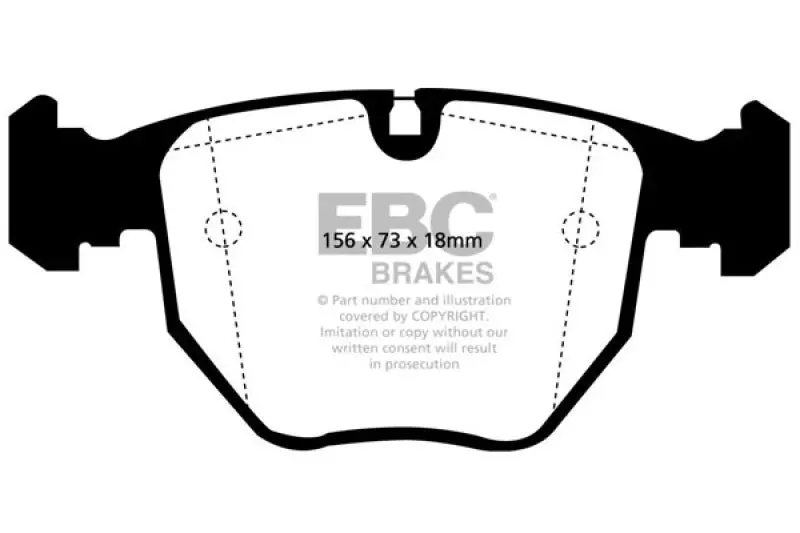 Ebc 00-04 Bmw M5 5.0 (E39) Ultimax2 Front Brake Pads 1