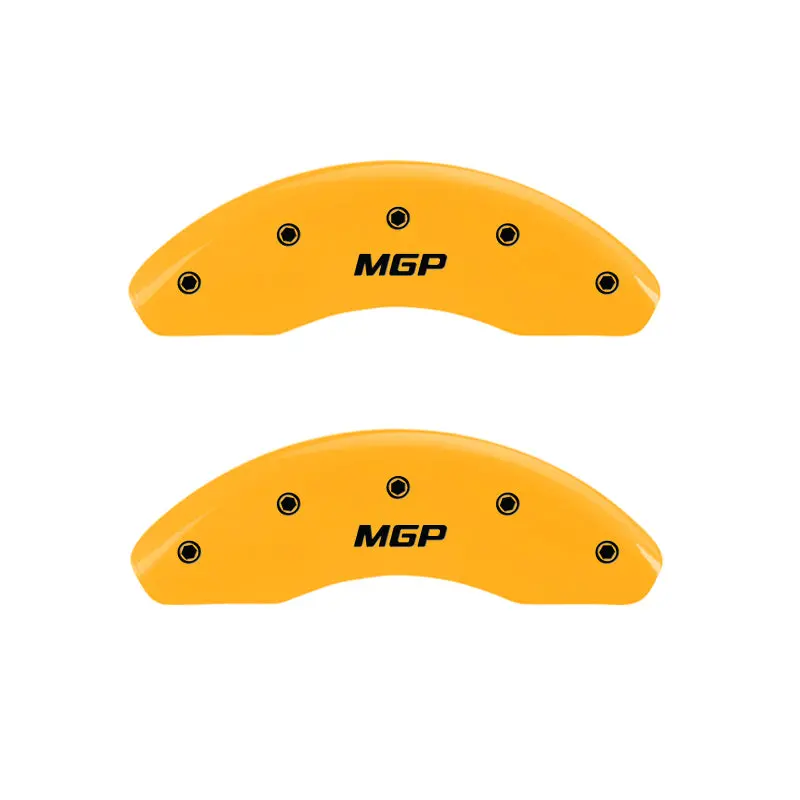 Mgp Engraved Front & Rear Brake Caliper Covers – Yellow Finish With Black Chrome Accents 1