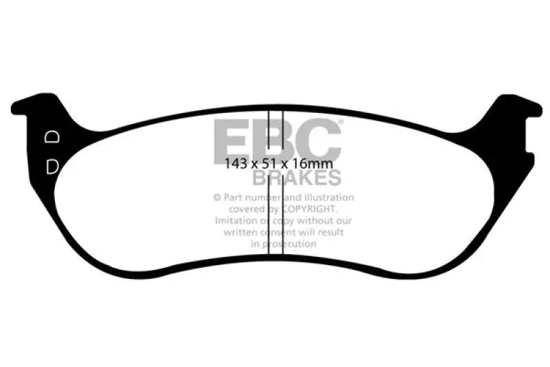 Ebc 06-10 Ford Explorer 4.0 2Wd Ultimax2 Rear Brake Pads 1