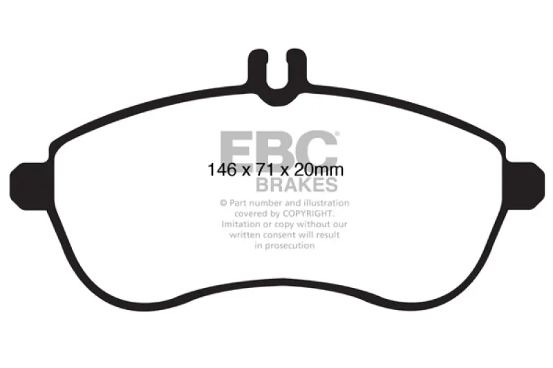 Ebc 12-14 Mercedes-Benz C250 (W204) 1.8 Turbo Ultimax2 Front Brake Pads 1