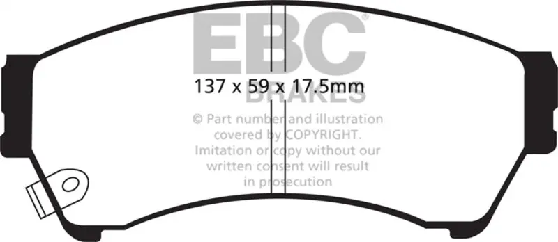 Ebc 06-09 Ford Fusion 2.3 Ultimax2 Front Brake Pads 1