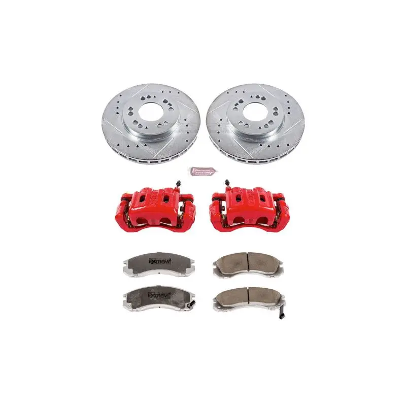 Power Stop 97-04 Mitsubishi Diamante Front Z26 Street Warrior Brake Kit W/Calipers 1