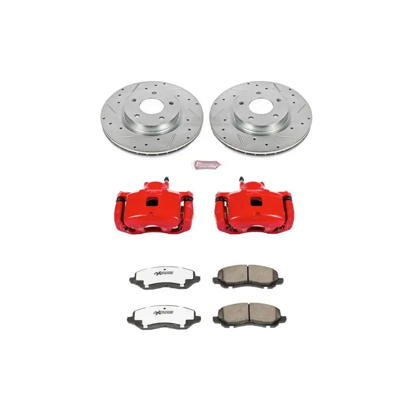 Power Stop 11-14 Chrysler 200 Front Z26 Street Warrior Brake Kit W/Calipers 1