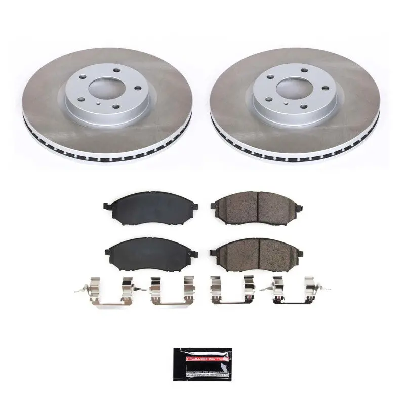 Power Stop 09-19 Nissan 370Z Front Semi-Coated Rotor Kit 1
