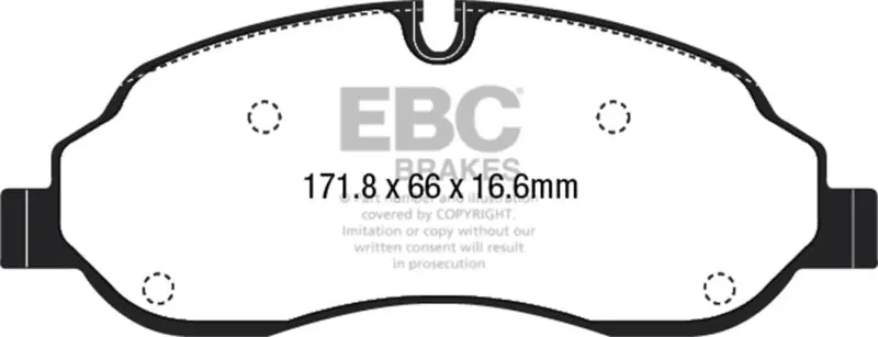 Ebc 15+ Ford Transit 2.2 Td Ultimax2 Front Brake Pads 1