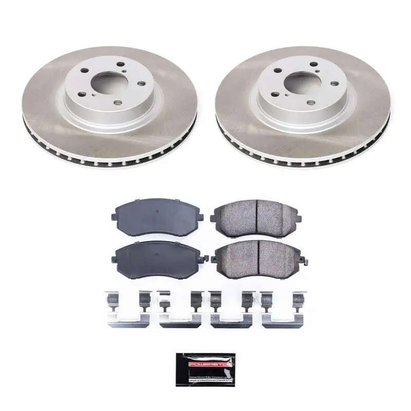 Power Stop 02-04 Subaru Legacy Front Semi-Coated Rotor Kit 1