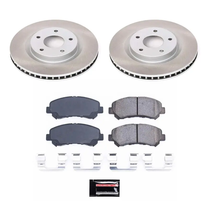 Power Stop 14-15 Nissan Rogue Select Front Semi-Coated Rotor Kit 1