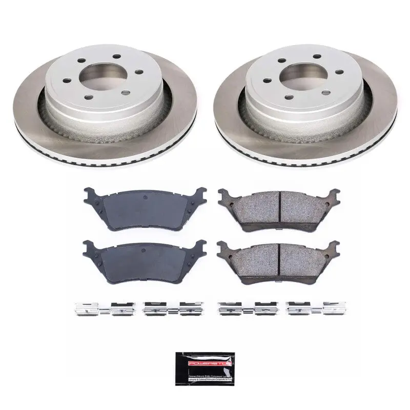Power Stop 12-18 Ford F-150 Rear Semi-Coated Rotor Kit 1