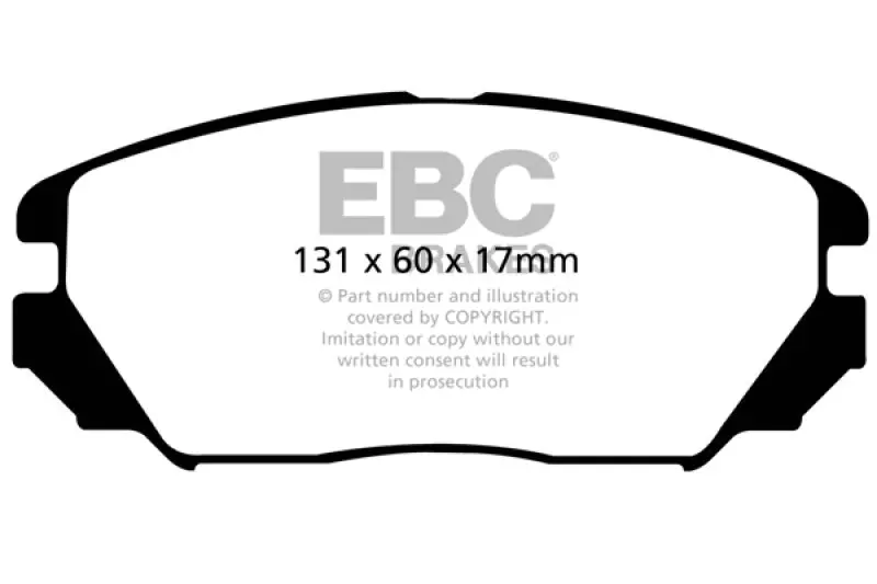 Ebc 08-09 Hyundai Azera 3.3 Ultimax2 Front Brake Pads 1
