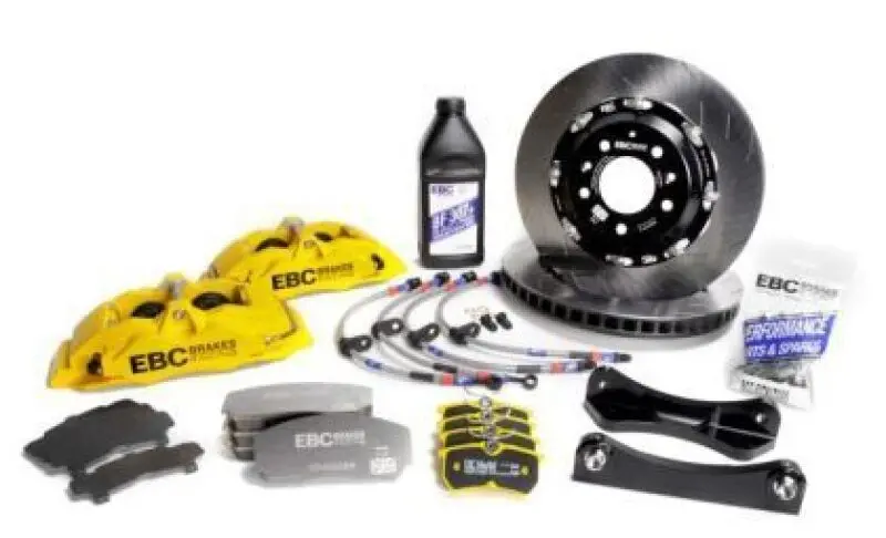 Ebc Racing 93-02 Toyota Supra 3.0Tt Yellow Apollo-6 Calipers 355Mm Rotors Front Big Brake Kit 1
