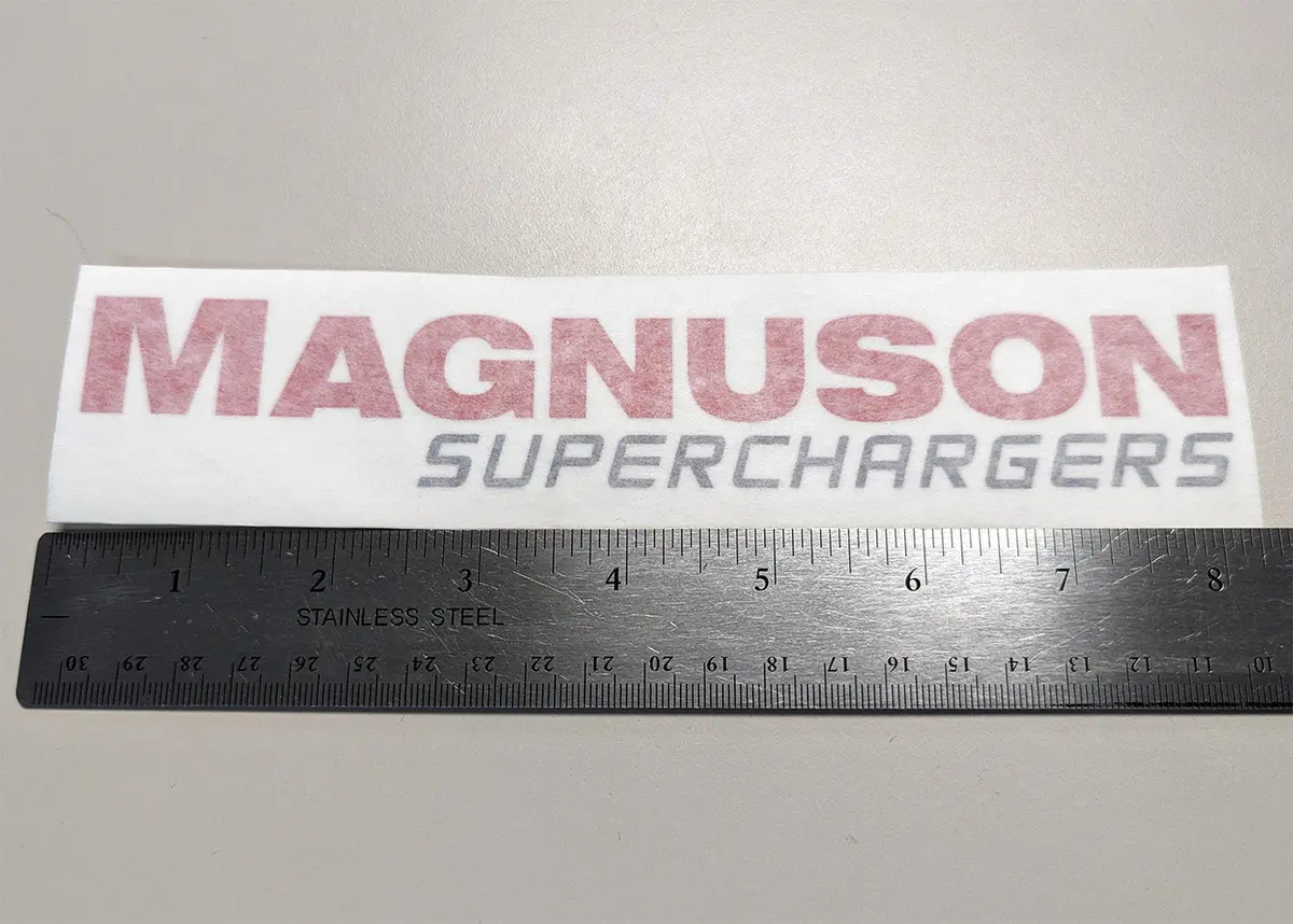 Magnuson Superchargers 8"X1.5" Decal 1