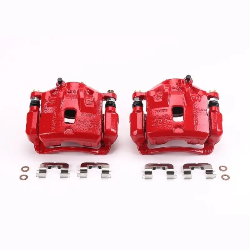 Power Stop 13-16 Hyundai Elantra Front Red Calipers W/Brackets - Pair 1