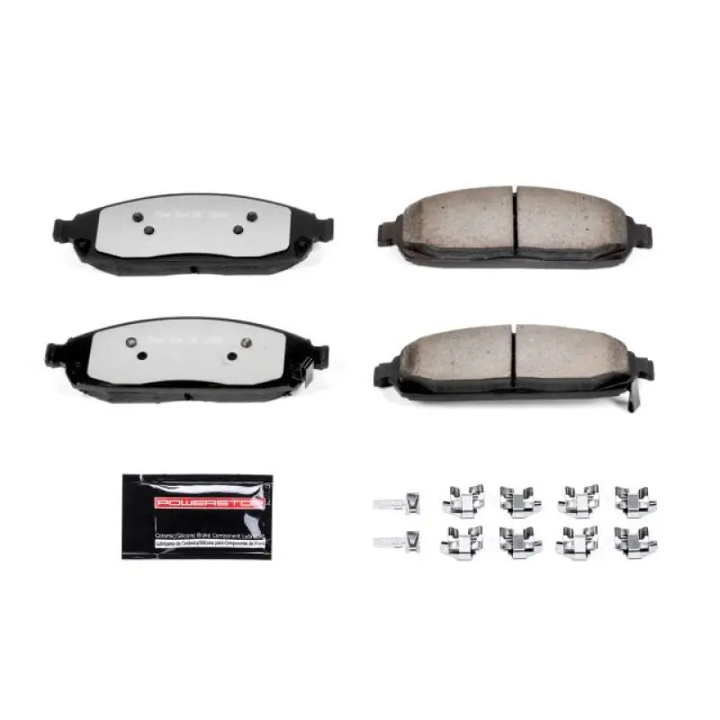 Power Stop 06-10 Jeep Commander Front Z36 Truck & Tow Brake Pads W/Hardware 1