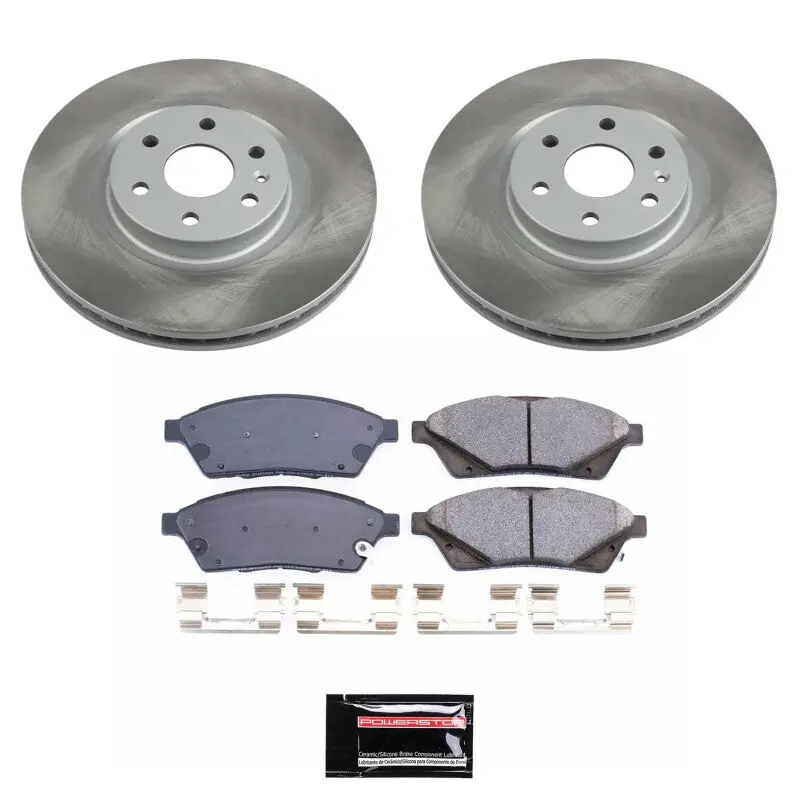 Power Stop 2011 Saab 9-4X Front Semi-Coated Rotor Kit 1