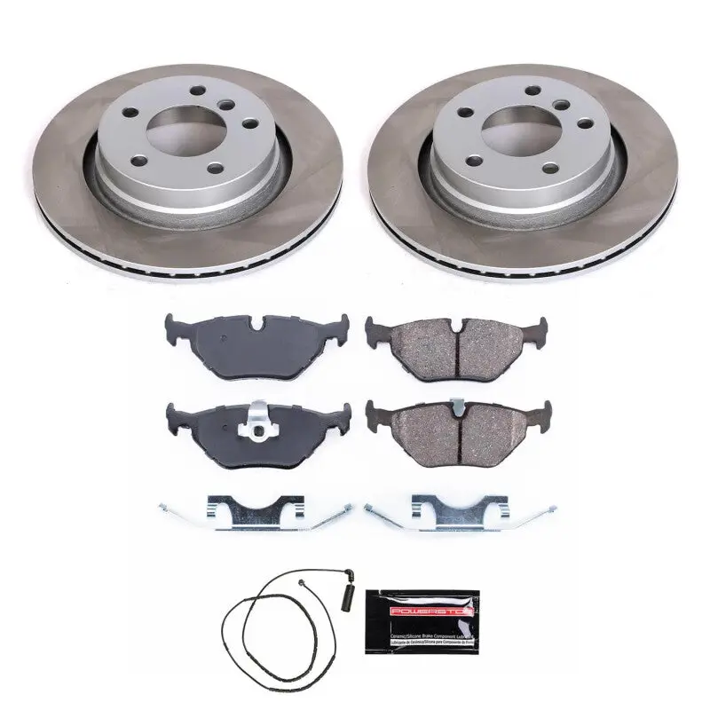Power Stop 99-00 Bmw 328I Rear Semi-Coated Rotor Kit 1