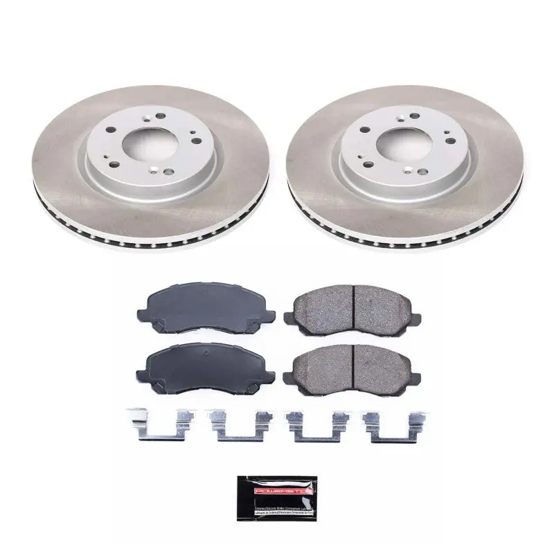 Power Stop 04-09 Mitsubishi Galant Front Semi-Coated Rotor Kit 1