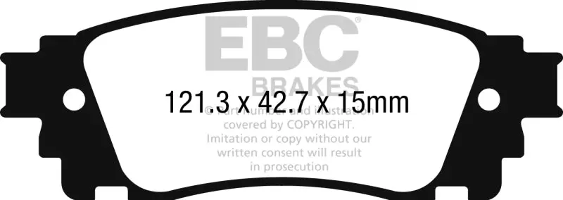 Ebc 2017+ Toyota C-Hr 2.0L Ultimax2 Rear Brake Pads 1